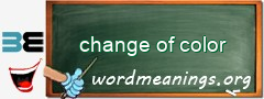 WordMeaning blackboard for change of color